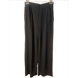 Halara Micro High Waisted Waffle Wide Leg Work Pants Black XS Regular NWT